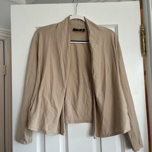 Theory Beige Knit Cardigan Sweater